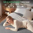 thumbnail image 6 of Poshby Twin XL Size 3 inch Gel Memory Foam Mattress Topper with Removable Fitted Cover for Back Pain,Gray, 6 of 11