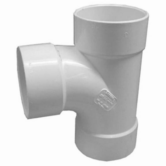 Genova Products V-1104 4 in. Tee PVC S D Sanitary Tee