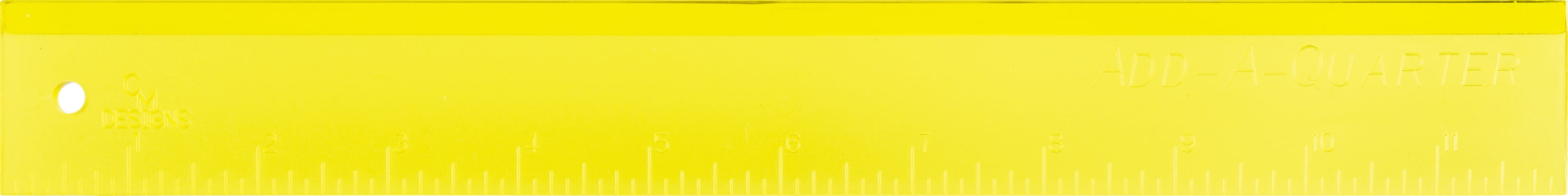 CM Designs Ruler 12 Transparent Yellow 