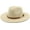 Beige, variant on Women Straw Panama Hat Travel Fedora Beach Sun Hats Wide Brim Straw Roll up Hat UPF 50+