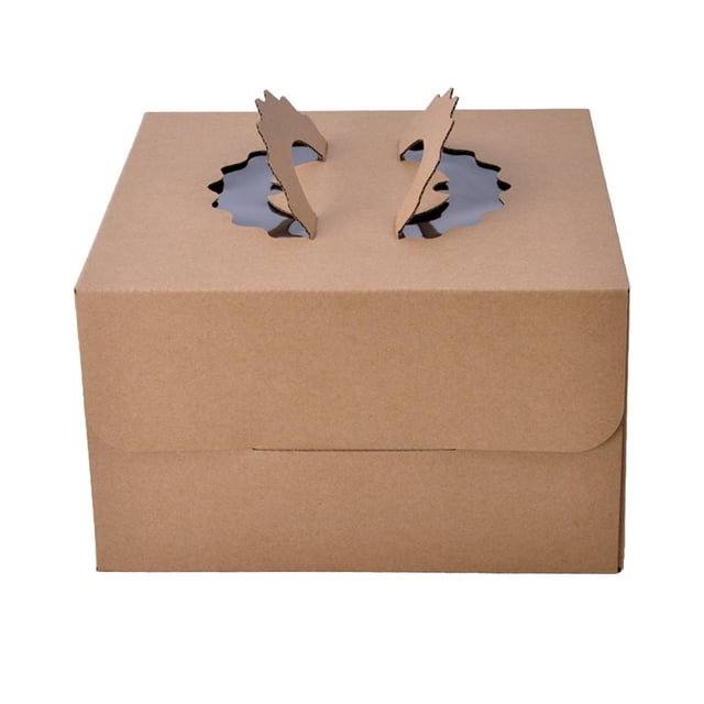 VERDANVERSE Disposable Cake Boxes Handheld Kraft Paper for Special Occasions 1Set
