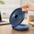 thumbnail image 6 of Small Foldable Desktop Wall Mount Fan 3 Speed Quiet 90 Degree Adjustable Tilt Portable Cooling Fan for Home Car Office Travel Blue 1 Pack, 6 of 9