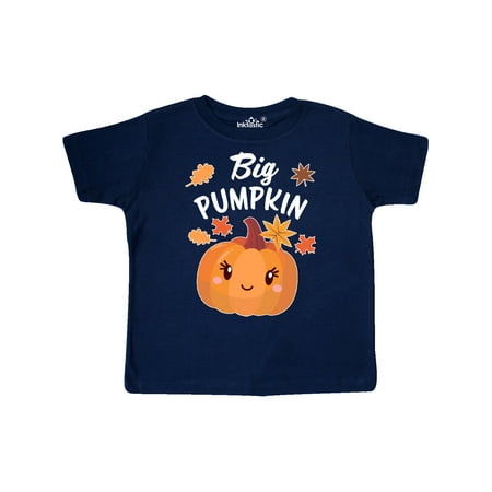 

Inktastic Big Pumpkin with Fall Leaves Gift Toddler Boy or Toddler Girl T-Shirt