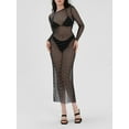 thumbnail image 2 of Biezeib Women Bikini Cover Long Sleeve Dress with Pearl Decoration, See Through Skinny Version Clothing, 2 of 6