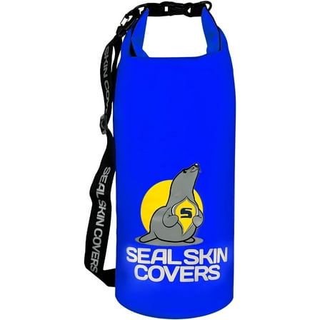 Seal Skin 10L Dry Bag Waterproof Backpack for Kayaking, Paddle Boarding, Boating & Travel, Blue