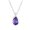 Silver, variant on JAHH Pendant Necklace Natural Necklace Purple Teardrop Pendants for Wife Jewelry Gift Her Graduation Anniversary Birthday Present with Adjustable Chain 