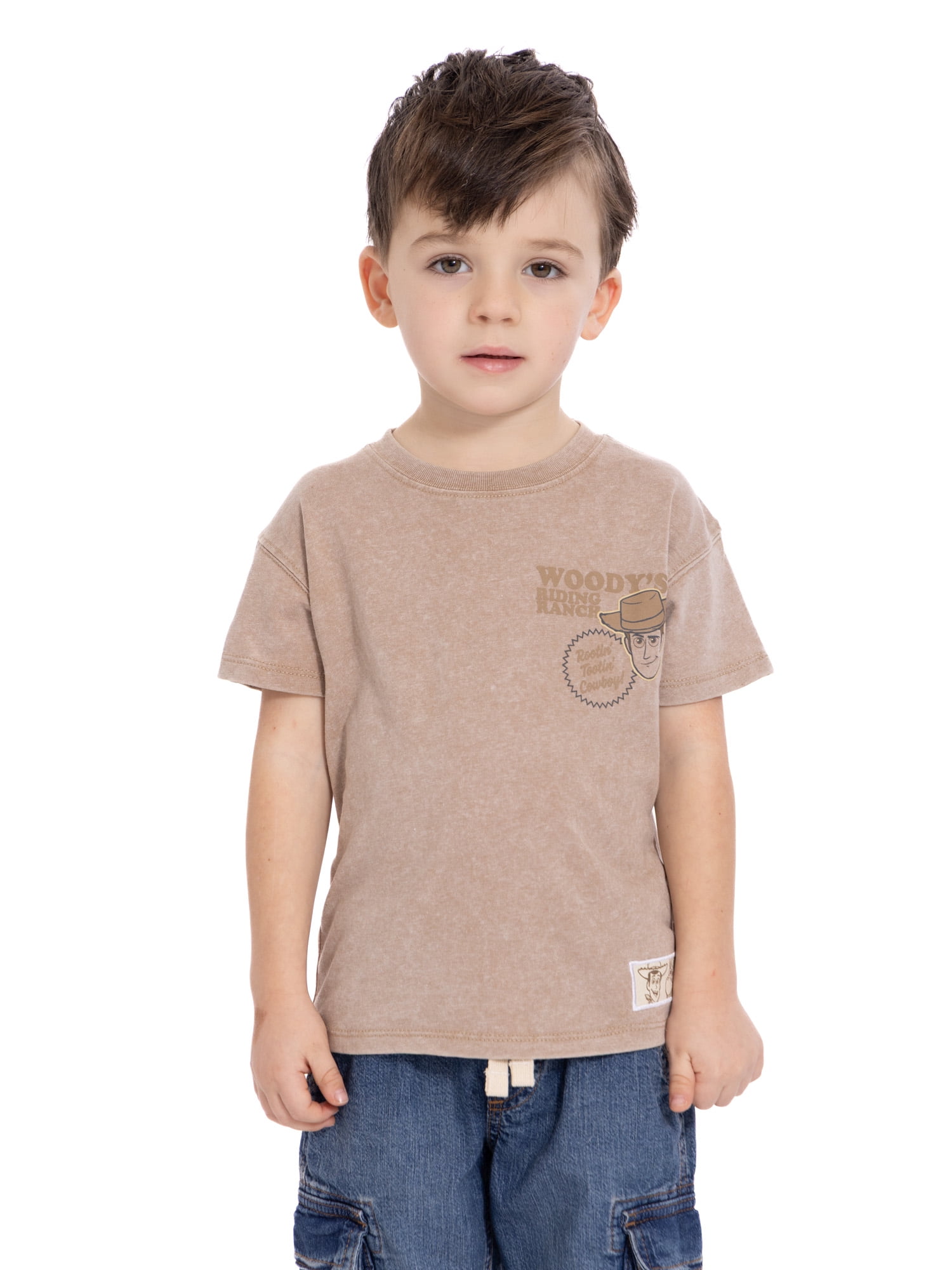 Toy Story Woody Toddler Graphic Crewneck Tee with Short Sleeves, Sizes 12M-5T