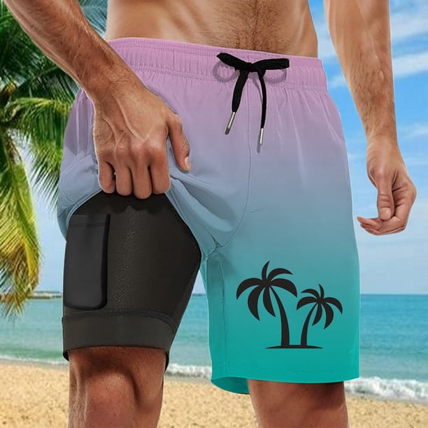 WILLBEST Pantalones Cortos Cortos para Hombre, Estilo Europeo y de Color Liso, Elásticos, de Verano, Informales, Holgados, Cómodos y Ligeros, con Bolsillos para Entrenar.