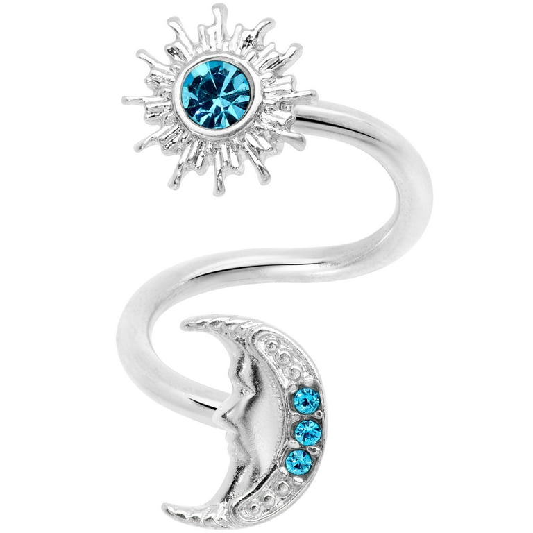 Spiral navel ring deals
