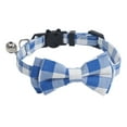thumbnail image 2 of sunsanly British Plaid Cat Collar Bow Tie Breakaway Fabric Pet Necklet with Copper Bells Classic Design Neck Collar for Boy Girl Cats Puppy Dog, 2 of 8