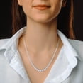 thumbnail image 3 of TimeLe$$ Classics Tennis Graduated Lab Grown Diamond Necklace for Women in 14K White Gold - 15 CTW, 3 of 6