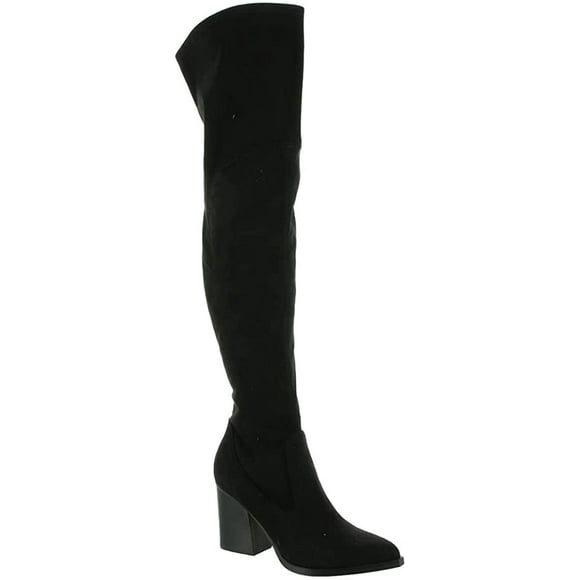 Marc Fisher Womens Meyana Over-The-Knee Boot 5.5 Black Suede