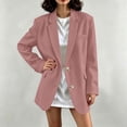 thumbnail image 4 of Homenesgenics Jackets for Women 2026 Long-Sleeve Lapel Minimalist Blazer for Spring/Fall Pink S, 4 of 5