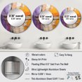 thumbnail image 4 of Designart "composition Impressions IV" Abstract Collages Yellow Large Round Mirror - Round Mirror Wall Décor - Modern Round Printed Mirror 29" x 29" Inch, 4 of 5