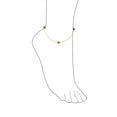 thumbnail image 3 of Bling Jewelry Womens Protection Amulet Evil Eye Anklet Ankle Bracelet 14K Gold Plated Silver Chain, 3 of 5