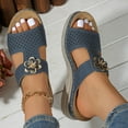 thumbnail image 4 of Platform Flip Flops for Women: Comfortable Sandals for Women Walking Summer Slip on Bunion Sandals Women's Wedge Sandals Platform: Comfortable Dressy Summer Casual Low Heels Women Sandals, 4 of 8