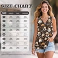 thumbnail image 7 of FUIALDOLG Brown Coffee Theme Sleeveless Shirt for Women Summer Casual V Neck Sleeveless Pleated Shirt Loose Fit Basic Tee Athletic Running Yoga Tops,M, 7 of 7