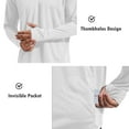 thumbnail image 3 of BALEAF Men's Sun Protection Hoodie Shirt UPF 50+ Long Sleeve UV SPF T-Shirts with Mask Rash Guard Fishing Lightweight White Size L, 3 of 6