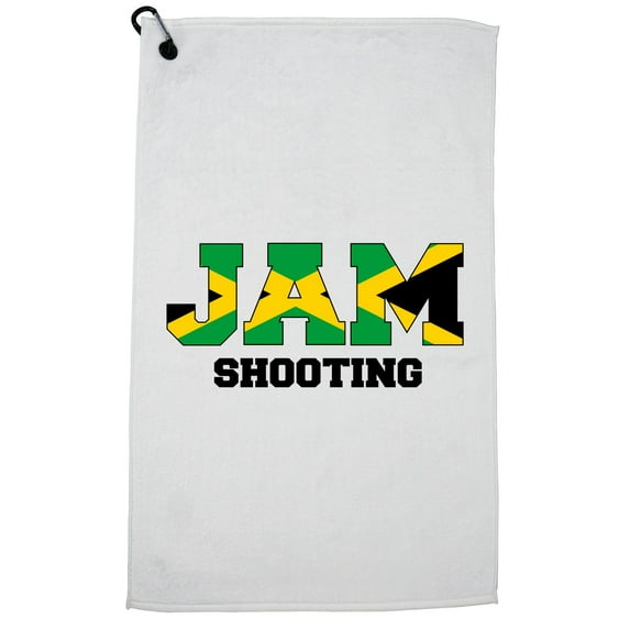 Jamica Shooting - Olympic Games - Rio - Flag Golf Towel with Carabiner Clip