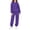 Purple, variant on YUANxueke Kids 2-Piece Winter Sweatsuits Boys Girls Hoodie Sweatshirt with Kangaroo Pocket & Tapered Pants,Beige,Sizes 2-14