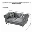 thumbnail image 4 of 67" Chesterfield Loveseat Sofa, Comfy Velvet Cloud Couch with Roll Armrest & Nailhead, Modern 2-Seater Tufted Corner Couch for Living Room, Gray, 4 of 8
