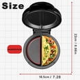 thumbnail image 2 of Dual-Zone Electric Omelette Maker Nonstick, Breakfast Sandwich Maker with Cool-Touch Handle, Easy To Clean, Indicator Lights, Housewares Stainless for Dorm & Travel (black,1), 2 of 10