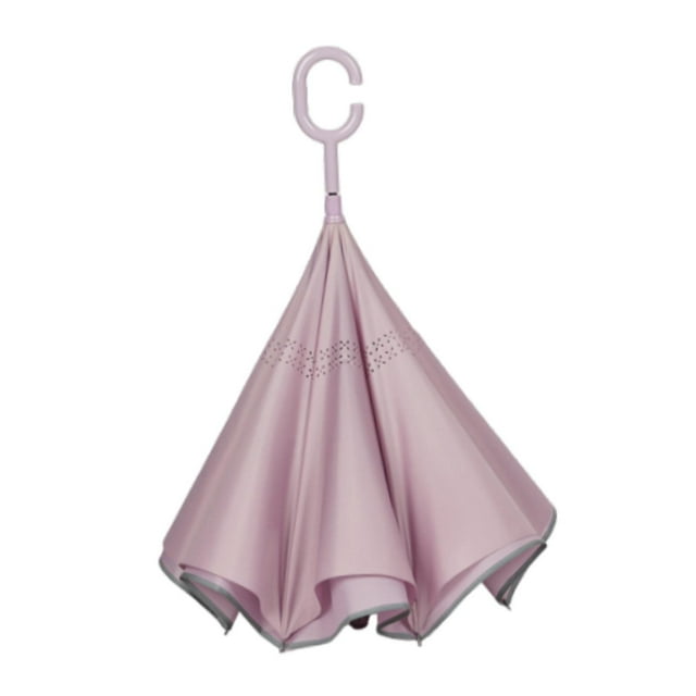 Wweixi Parapluie de Pluie Pliant Inversé pour Extérieur Plage Femmes Rose 108x80cm