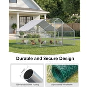 YODOLLA Chicken Coop Run Chicken Playpen 130 Sq.Ft Large Walk-in Metal Chicken Cage with Chain Link Fence