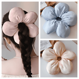 Women Girls Large satin Scrunchies XL Silk Jumbo Scrunchie  display picture 3