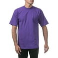 thumbnail image 4 of Pro Club Men's Heavyweight Cotton Short Sleeve Crew Neck T-Shirt,Purple,2XL, 4 of 4