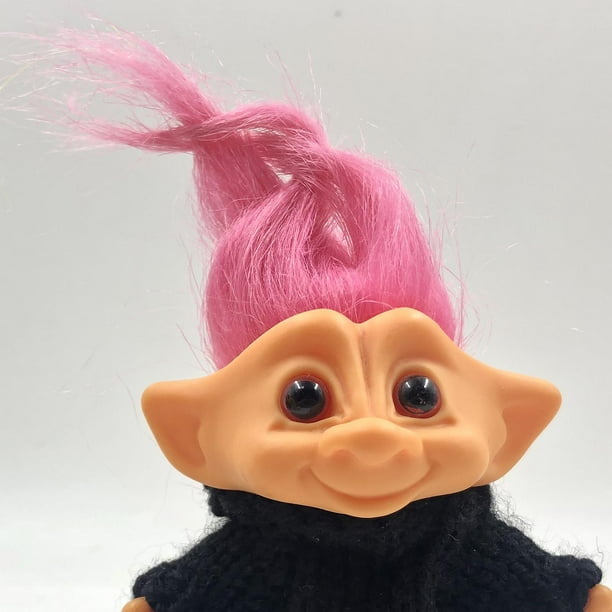Lovely Lucky Troll Dolls Cabello multicolor con ropa Figuras de accion Juguetes Rosa Cabello rosado perfke pequenas munecas troll Bodega Aurrera en linea