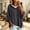 Gray, variant on Pullover Sweaters for Women Hooded Side Slit Ribbed 3/4 Batwing Sleeve Sweaters Soft Ribbed Knitted Drawstring Sweatshirts Trendy Sweatshirts Daily Office Work Travel Outfits, Gray 2XL