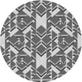 thumbnail image 1 of Ahgly Company Machine Washable Indoor Round Transitional Silver Gray Area Rugs, 6' Round, 1 of 7