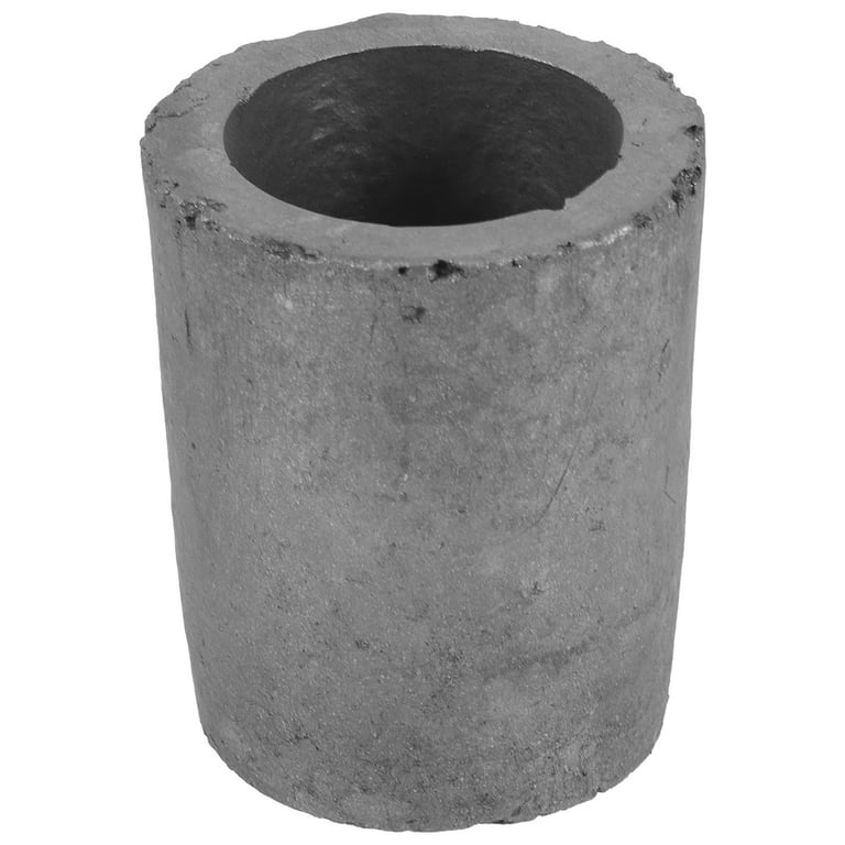 Melting Metal Crucible Small Melting Furnace Crucible Graphite Crucible for Home Laboratory, Adult Unisex, Size: 14x12x12CM