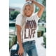 thumbnail image 3 of ABPHQTO Camiseta blanca para mujer Mom Life Boyfriend Fit, 3 of 5