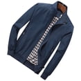 thumbnail image 3 of Abrigo de hombre, abrigo informal de negocios, abrigo ligero de color sólido para primavera y otoño para hombre, 3 of 6