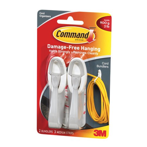 Command Strips and Cord Bundlers, 3 Bundlers, 4 Strips
