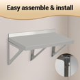 thumbnail image 2 of Qinaqin 24 inch Stainless Steel cm de Anchoall Estante NSF Commercial Anchoall-Mounted Shelving Appliance & Equipment Metálico Anchoith a Backsplash y Two Brackets para Kitchen, 2 of 7