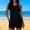 Black, variant on pstuiky Swimsuits for Women Solid Color Crew Neck Adaptable Two Piece Bathing Suits Women's Swimwear Workout Two-Piece Sets Chest Support with Boy Shorts Swimming Suits