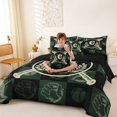 thumbnail image 4 of Erosebridal Kids Initial Personalized Gifts 7-Piece Twin Bedding Sets,Beige Alphabet C Bedding Comforter Set For Baseball Gamer,Reversible black, 4 of 7