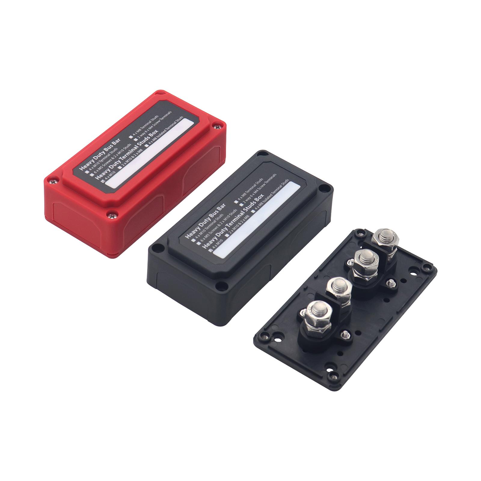 2x Power Distribution Block Junction Block Heavy Duty 300 Amp Rating Bus Bar Terminal Block for Truck Boat Car RV Marine Style E