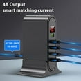 thumbnail image 5 of USB Charger, Fast Charging Hub, Five USB Ports Multi Device Charging Station, Compact U-Shaped Design with Intelligent Safety Protection for IOS android Smartphones Tablets, 5 of 7