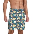thumbnail image 2 of Yiaed Eggs Toast Bacon And Arugula for Men's Soft Sleep Pajama Short Lounging Pajama Shorts-3X-Large, 2 of 6