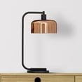 thumbnail image 5 of Evelyn&Zoe Cadmus 20-1/2 in. Blackened Bronze Table Lamp with Copper Shade, 5 of 12
