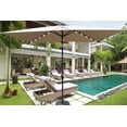 thumbnail image 4 of 10 x 6.5 FT Patio Umbrella Rectangle Outdoor Table Market Yard Umbrella with Crank and Push Button Tilt for Garden Deck Pool Backyard, 4 of 7
