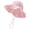 Pink, variant on Baby Sun Hat Toddler Girl Beach Hat Sun Protection Adjustable Outdoor Summer Wide Brim Bucket Hat for Infant Kids (White, 0-12 Months)