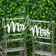 thumbnail image 4 of Efavormart Set Of 2 | White Wood Mr And Mrs Chair Signs, Wedding Photo Booth Props, Calligraphy Wall Hanging Decor - 12"X6", 4 of 10