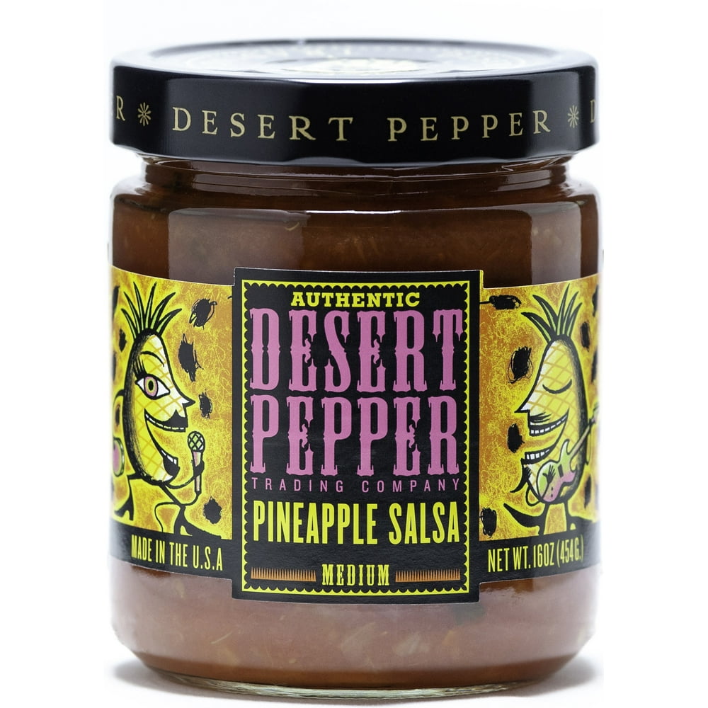 Desert Pepper Pineapple Salsa, Medium, 16 Oz