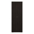 thumbnail image 4 of DEPOT E-SHOP Lisle Armoire, 2 Doors, 2 Shelves, Walnut / Black Wengue, 4 of 6