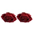 thumbnail image 3 of 2 uds novedad servilleta de madera hebilla anillo de servilleta Floral Artificial para decoración de mesa de Festival rojo vino, 3 of 8